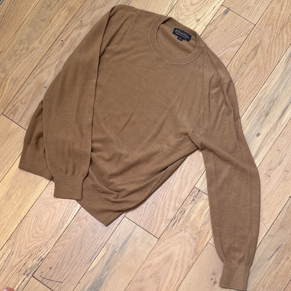 Brooks Brothers Men's Crewneck Sweater in Brown